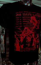 Load image into Gallery viewer, 28 Days Later DIY punk flyer Red Print T-shirt