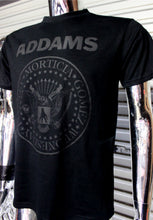 Load image into Gallery viewer, Addams Family - Ramones Black on Black T-shirt
