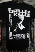 Load image into Gallery viewer, Driller Killer Video Nasty DIY punk flyer T-shirt