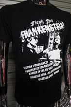 Load image into Gallery viewer, Flesh For Frankenstein Video Nasty DIY punk flyer T-shirt