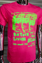 Load image into Gallery viewer, Pink and UV Green The Return Of The Living Dead DIY punk flyer T-shirt