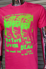 Load image into Gallery viewer, Pink and UV Green The Return Of The Living Dead DIY punk flyer T-shirt