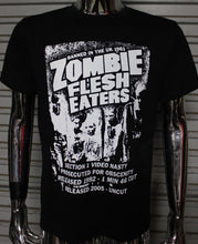 Load image into Gallery viewer, Zombie Flesh Eaters Video Nasty DIY punk flyer T-shirt