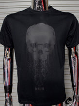 Load image into Gallery viewer, Black on Black Cyberskull 23 T-shirt