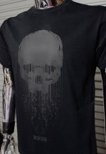 Load image into Gallery viewer, Black on Black Cyberskull 23 T-shirt