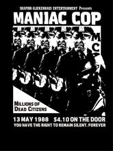 Load image into Gallery viewer, Maniac Cop DIY punk flyer T-shirt