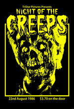 Load image into Gallery viewer, Night Of The Creeps DIY Punk Flyer T-shirt