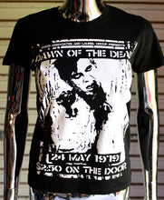 Load image into Gallery viewer, Women's Dawn of The Dead Dead DIY punk flyer T-shirt