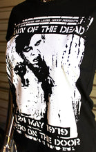 Load image into Gallery viewer, Women's Dawn of The Dead Dead DIY punk flyer T-shirt