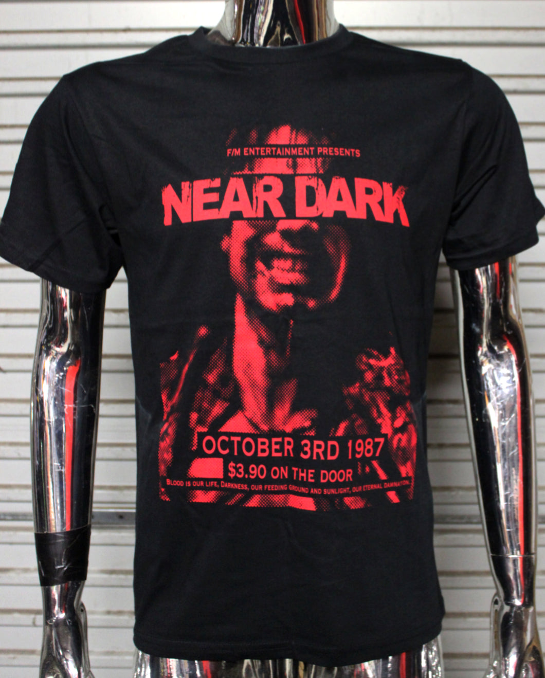 Red Near Dark DIY punk flyer T-shirt