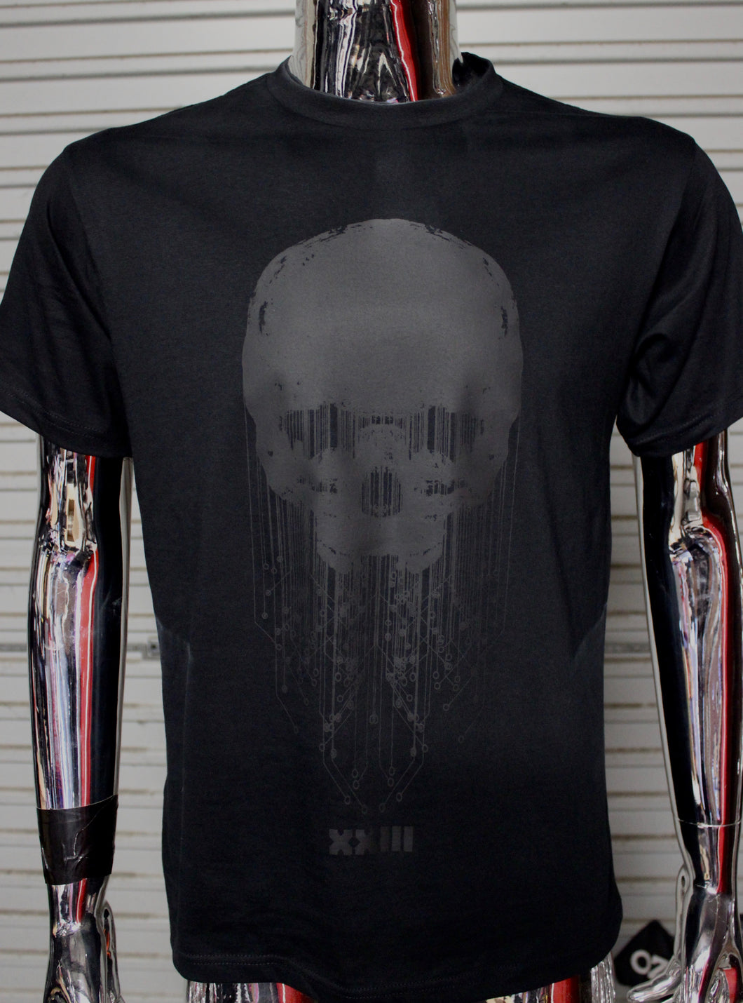 Black on Black  Cyberskull 23 T-shirt