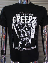 Load image into Gallery viewer, Night Of The Creeps DIY Punk Flyer T-shirt
