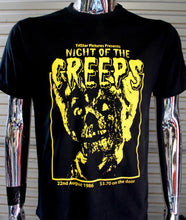 Load image into Gallery viewer, Night Of The Creeps DIY Punk Flyer T-shirt

