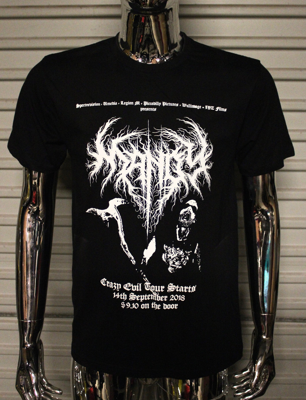 Mandy Crazy Evil Black Metal tour T-shirt