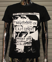 Load image into Gallery viewer, Women&#39;s A Nightmare on Elm Street DIY Punk Flyer t-shirt
