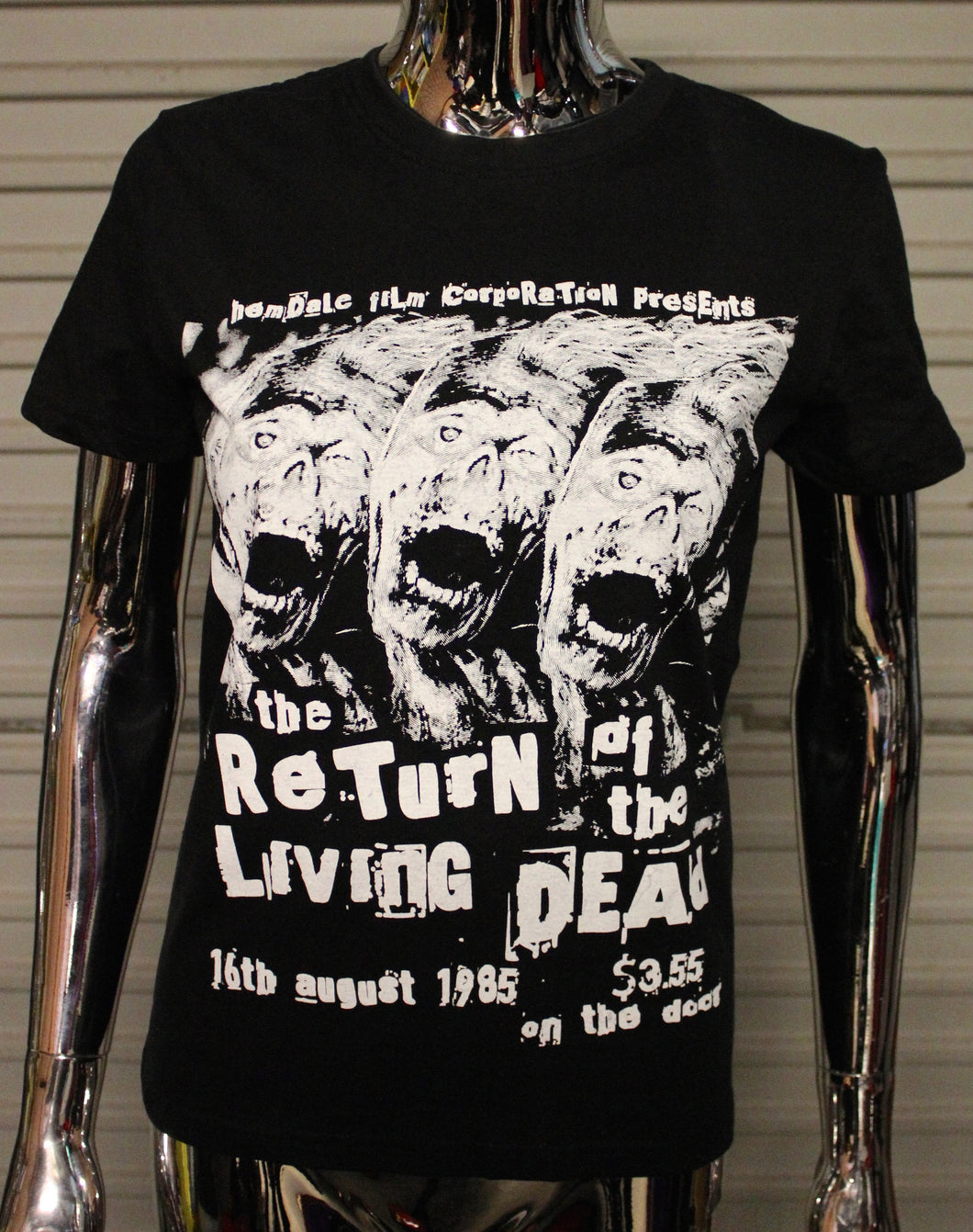 Women's The Return Of The Living Dead DIY punk flyer T-shirt
