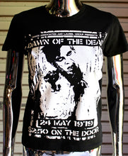 Load image into Gallery viewer, Women&#39;s Dawn of The Dead Dead DIY punk flyer T-shirt

